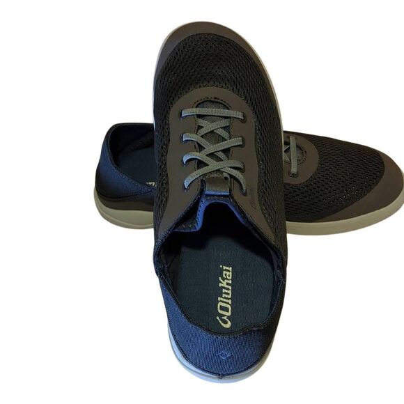 Olukau Moku Pae Men's Size 9 Gray Casual Shoe Comfort Outdoors Boat Slip On NWOT - Picture 6 of 11